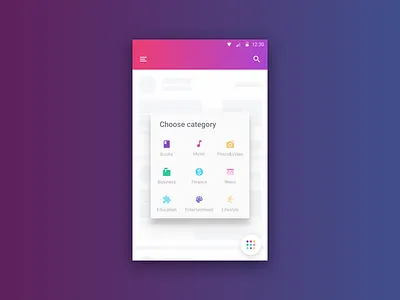 Android Floating Action Button android app button design flat floating button material design mobile ui ux