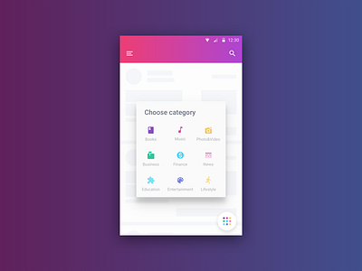 Android Floating Action Button android app button design flat floating button material design mobile ui ux