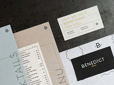 Identity for Benedict Daily Bar brandidentity brandingidentity businesscard corporateidentity design designideas designlogo graphicsdesign identity identitydesign logo logotype