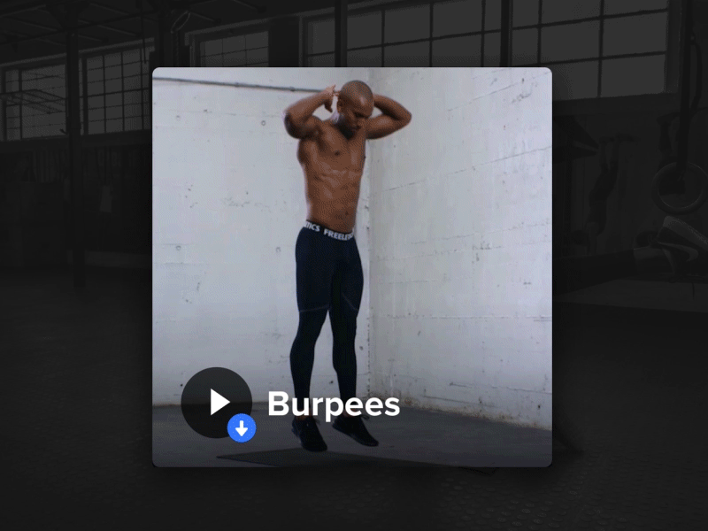 Freeletics Video Download Interaction animation app bodyweight download fitness framer framerjs interaction loader loading prototype spinner