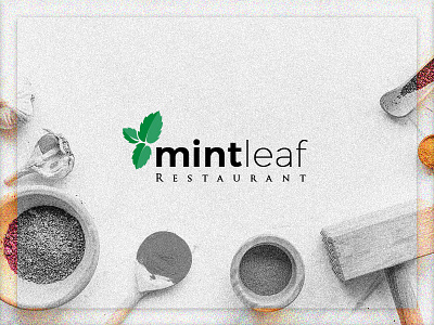 Logo Design for Mintleaf Restaurant design logo mint mint leaf branding