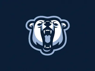 Polar Bear angry bear head logo mascot polar roar sport