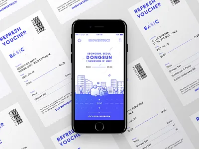 shower booth reservation ui interface reservation service design ticket ui ux