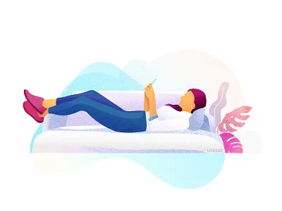 Women on Sofa advertisement art character fashion graphics illustration paint sofa women