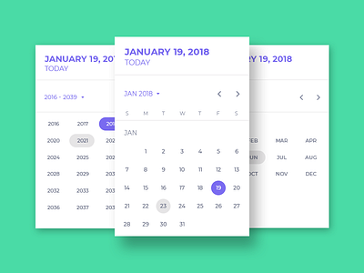 Calendar calendar clean date day flat material month today ui ux web year