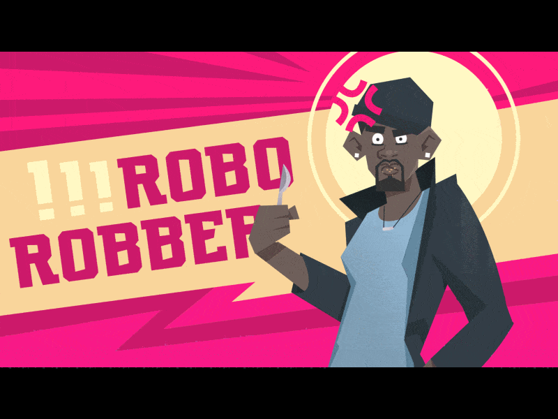 I_Robot (collaboration) 2d ae animation character chicken thaksgiving color flat motion robot