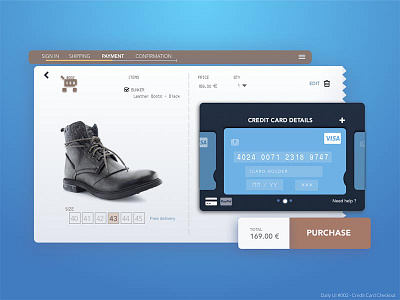 Daily UI 002 checkout credit card daily ui design ui ux