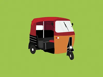 Tuk Tuk adventure illustration thailand travel tuk tuk