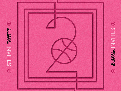 Let's play! art design dribbble graphic illustration invites logo pink pixels play vector visual