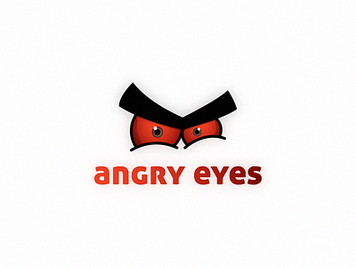 Angry Bird Eyes angry bird illustration logo