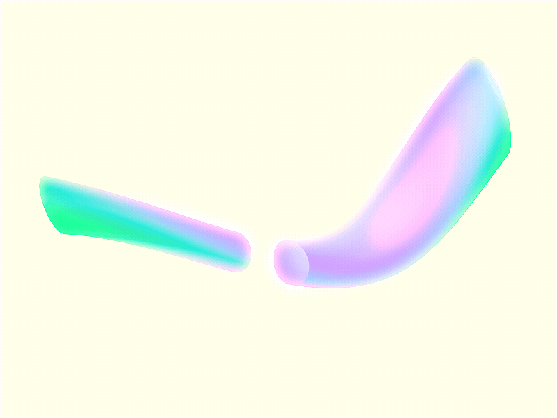 Warped V2 3d abstract amorphous art blobs c4d design illustration weird wind