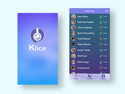 Klice calling app conversation group chat ios mobile application old old work social social network theme video calling winter