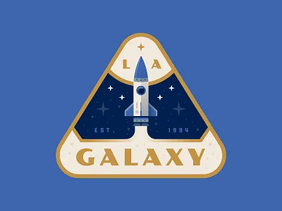 LA Galaxy badge crest galaxy illustration la logo mls patch rocket soccer space