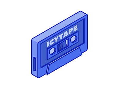 ICYTAPE branding cassette design flat icon illustration isometric logo mark minimal symbol tape