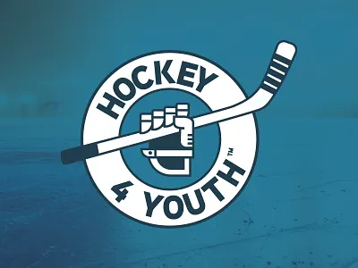 Youth Hockey Logo Concept blue design empowerment glove hockey illustration logo logo design