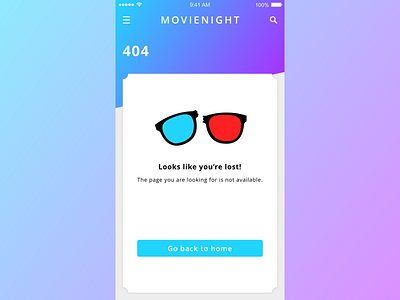 Movienight 404 design interface ios mobile page user