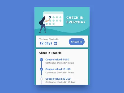 Check in everyday check illustration in ui