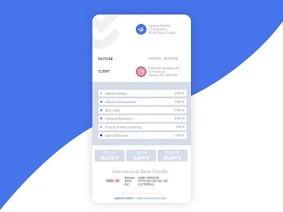 New invoice template for 2018 design invoice
