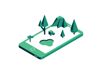 iLand iphone isometric landscape