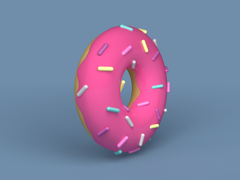 Runaway Donut 3d c4d donut runaway