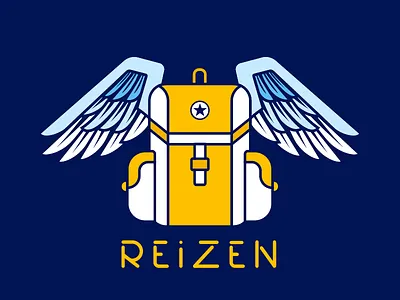 REIZEN bag branding identity logo travel wings
