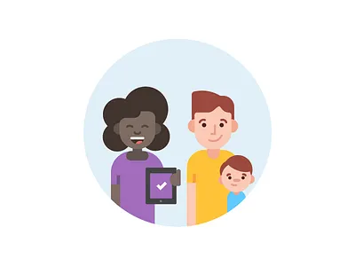 Child Check In boyq check child illustration man people person woman