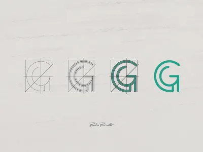 Platanus "G" brand g grid letra logo logotype tipografia typography