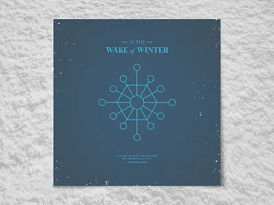 wake of winter album art deco geo line lineart mix playlist snow snowflake winter