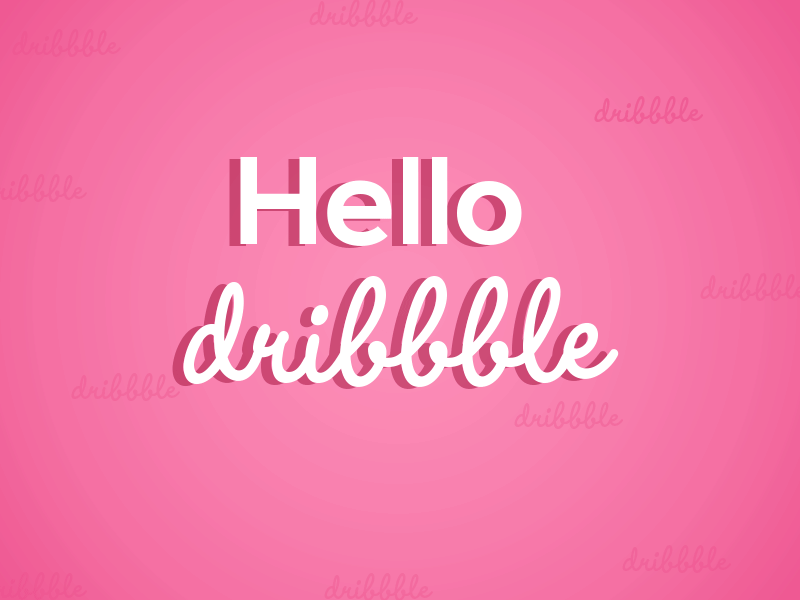 Hello Dribbble! animation creative debuts dribbble first gif hello illustration invitation shot welcome