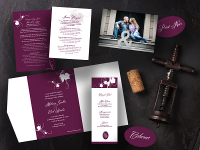 Vineyard Wedding Invitation Package design invites layout wedding