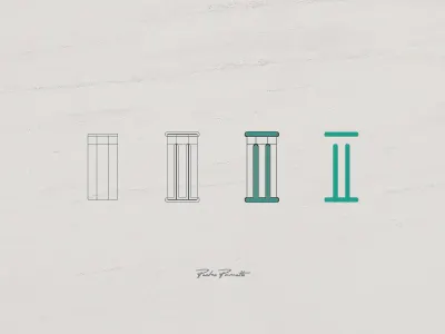 Platanus "I" brand c grid letra logo logotype tipografia typography