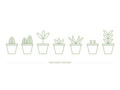 Daily UI #055 : Icon Set icons plants