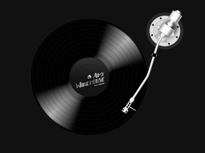Player animation disc record vinil