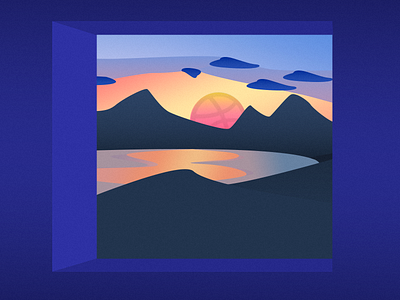 Hello Dribbble ! ✌️ debut illustration photoshop sun sunrise