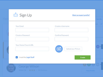 Sign Up Pop Up! button camera form input login modal pop up signup ui upload
