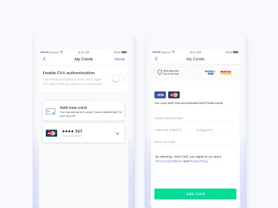 MyCard Screen cc ui credit card credit card mobile ui credit card screen credit card ui