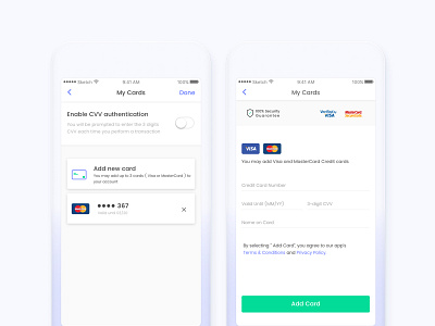 MyCard Screen cc ui credit card credit card mobile ui credit card screen credit card ui