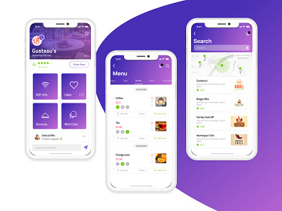 Restaurant App Designs app ui ios app minimalist ui mobile ui restaurant app ui