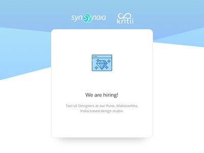 We are hiring! design studio hire hiring job job offer new job ui design ui designer ux design