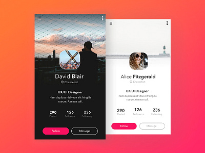 Daily UI #006 User Profile 006 daily dailyui design mobile social ui user profile ux