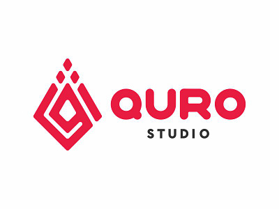 Quro Studio brand branding design identity logo logogram logotype q quro red red logo studio