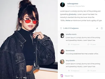 Material Design Instagram Media Modal instagram material design modal redesing ui ux website