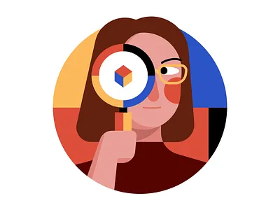 New Self Portrait graphic illustration mondrian