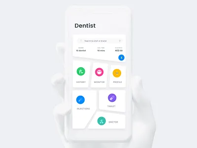 Dentist - Uneven shapes app apple application best business contacts dental design health healthcare ios iphone