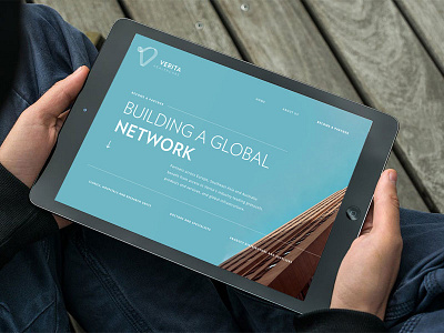 Verita Healthcare Group brand challenger global group healthcare minimal mockup ux web website