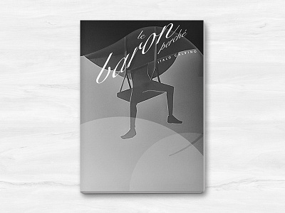 Le Baron Perché book bw cover cut design drawing editorial graphic illustration lettering minimal paper