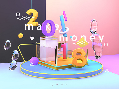 make money / 2018 2018 3d c4d photoshop