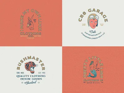 Hipster Logo Templates caferacer editable hipster identity logo mermaid tattoo templates tigre tshirt vintage