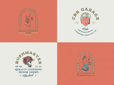 Hipster Logo Templates caferacer editable hipster identity logo mermaid tattoo templates tigre tshirt vintage
