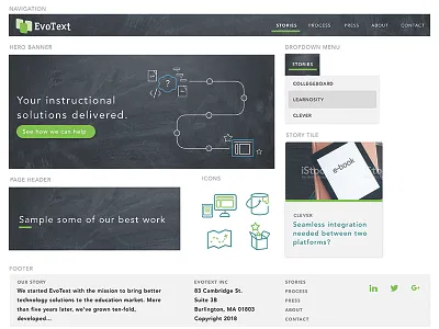 UI Moodboard blackboard education icons illustration learning moldboard style tiles ui web design web site